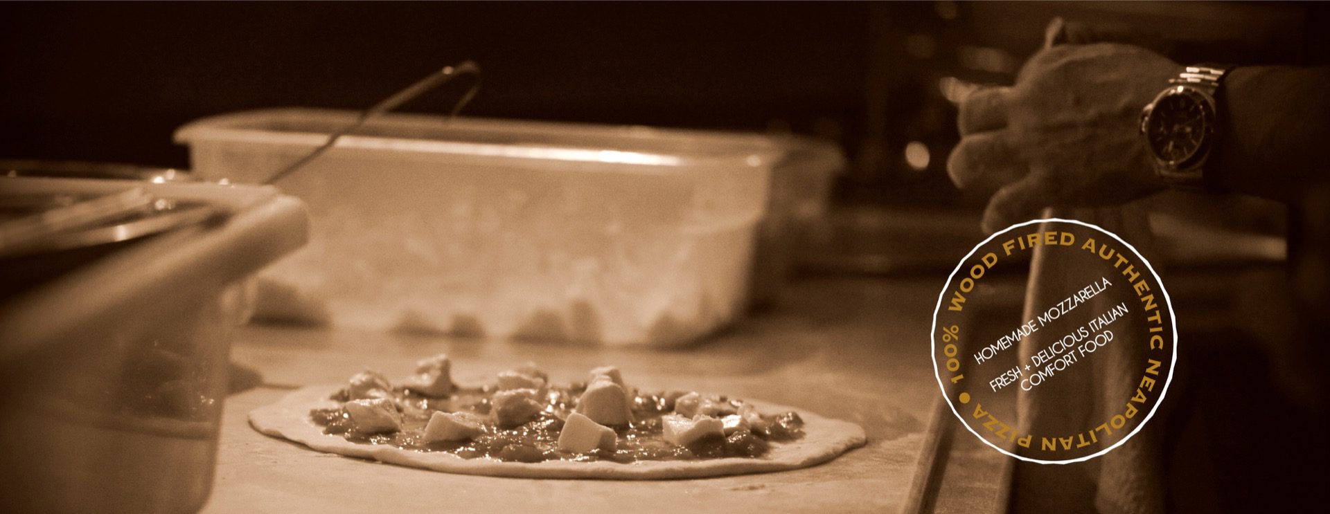 Fresh mozzarella pizza dough at Apizza Brooklyn